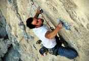 Wes Green on Bottom Feeder 5.12d, The Surf Bowl.